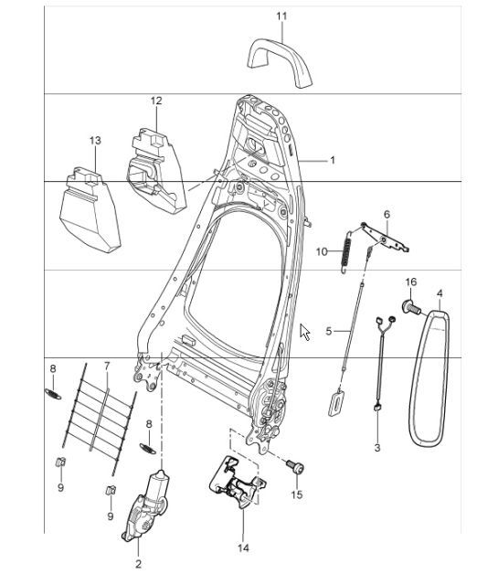 Diagram 817-21 Porsche 997 (911) MK1 2005-2008 Body