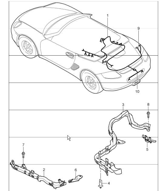Diagram 902-20 Porsche Boxster 986 2.7L 2003-04 Electrical equipment