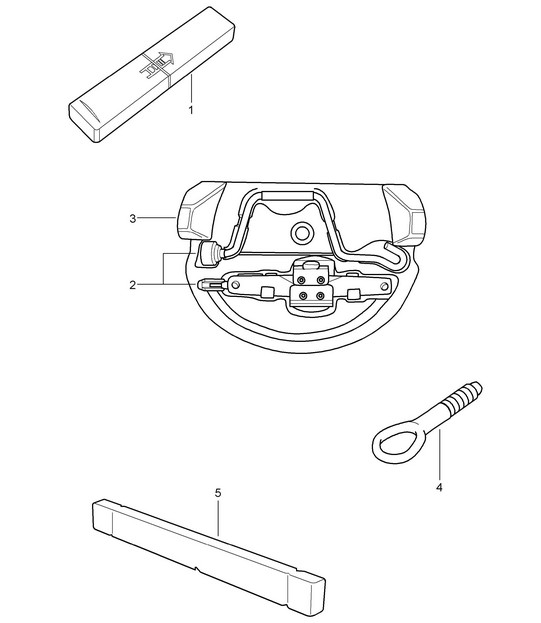 Tool jack 987C.1 Cayman 2006-08