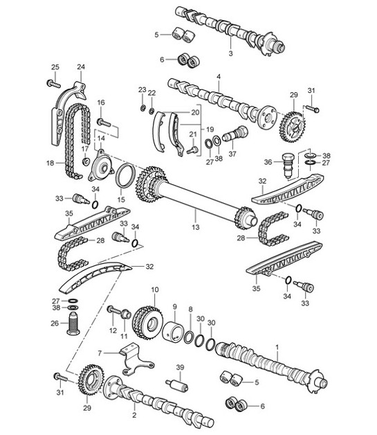 Diagram 103-010 Porsche Macan (95B) MK1 (2014-2018) Engine