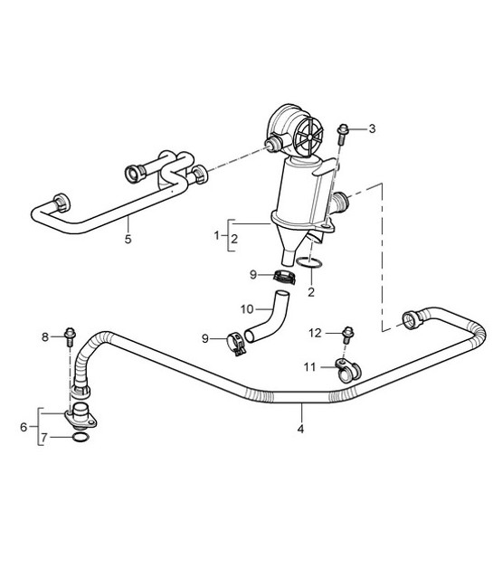 Diagram 104-010 Porsche Macan (95B) MK1 (2014-2018) Engine