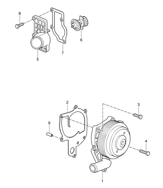 Diagram 105-000 Porsche Macan (95B) MK1 (2014-2018) Engine