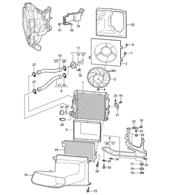 Diagram 105-015 Porsche Macan (95B) MK1 (2014-2018) Engine