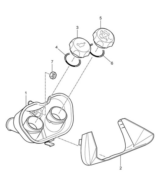 Diagram 105-021 Porsche Macan (95B) MK1 (2014-2018) Engine
