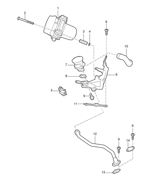 Air injection - 9720, 9721, 9722 - 987C.1 Cayman 2.7L / 3.4L 2006-08