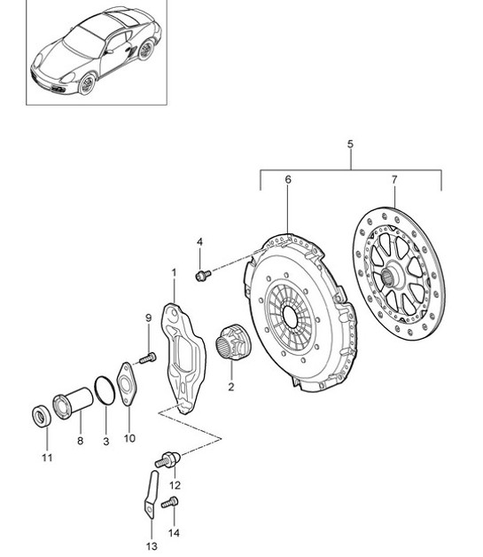 Diagram 301-001 Porsche 957 Cayenne Turbo / Turbo S 4.8L 2007-10 Transmission