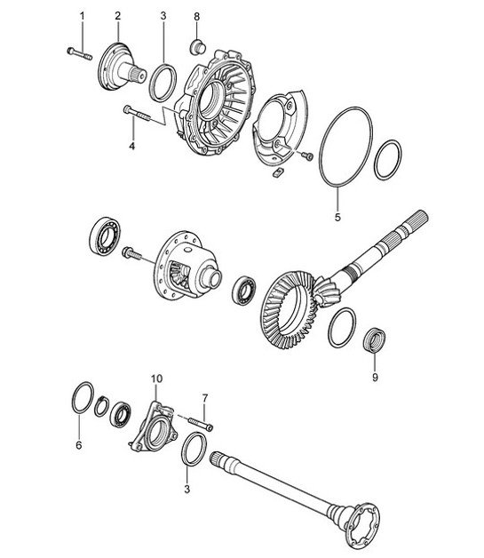 Diagram 320-003 Porsche Cayman 718C (982C) 2017>> Transmission
