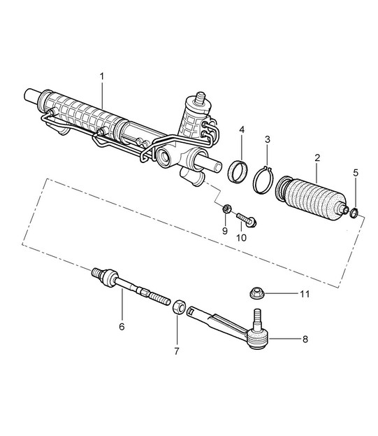Power steering / Steering gear / Steering parts 987C.1 Cayman 2006-08