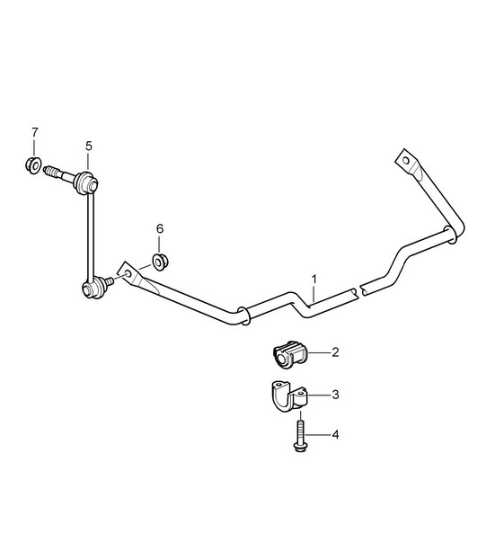 Anti-roll bar 987C.1 Cayman 2006-08