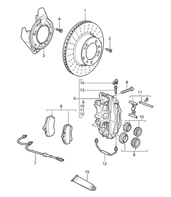 Diagram 603-000 Porsche Macan (95B) MK1 (2014-2018) Wheels, Brakes