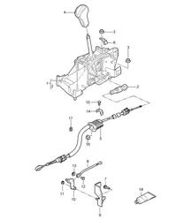 Tiptronic Selector lever  987C.1 Cayman 2006-08