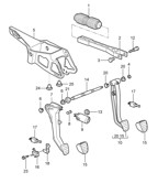 Hand Lever System, Pedal Cluster  Cayman 987C / 981C (2005-2016)