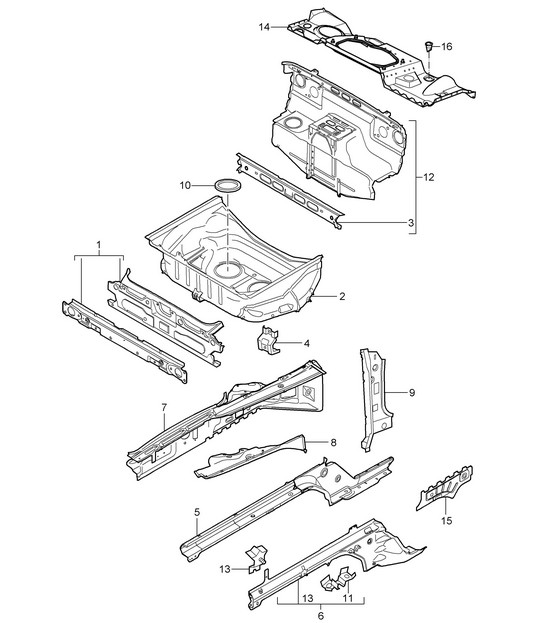 Front end / Individual parts 987C.1 Cayman 2006-08