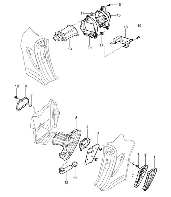 Diagram 801-080 Porsche Boxster 987 S 3.2/3.4L 2005-08/08 Body