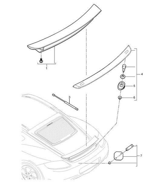 Diagram 803-008 Porsche Cayman 987C / 981C (2005-2016) Body