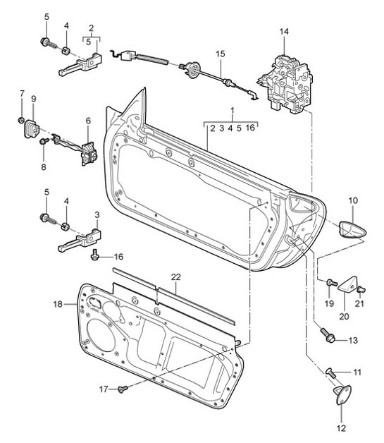 Diagram 804-000 Porsche 911 & 912 (1965-1989) Body