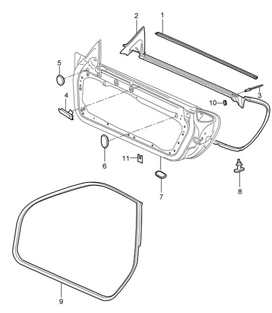 Diagram 804-010 Porsche Macan (95B) MK1 (2014-2018) Body