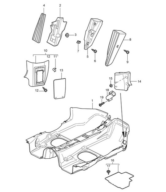 Diagram 807-002 Porsche Macan (95B) MK1 (2014-2018) Body