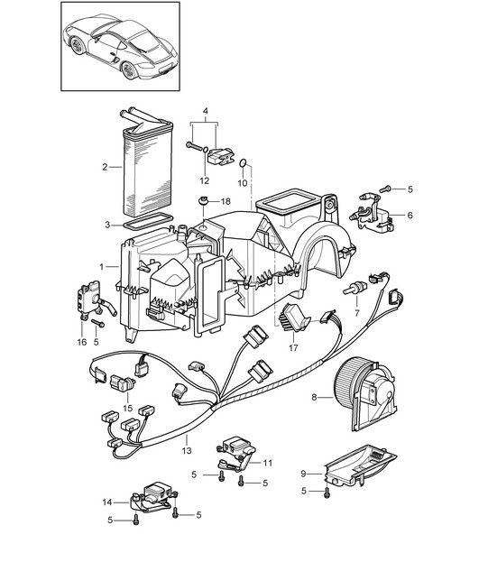 Air conditioner  / Individual parts 987C.1 Cayman 2006-08