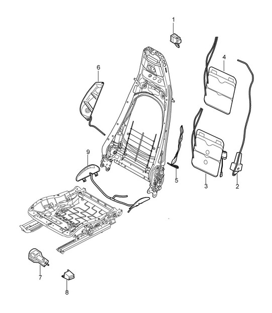 Lumbar support / Sports seat 987C.1 Cayman / Cayman S 2006-08