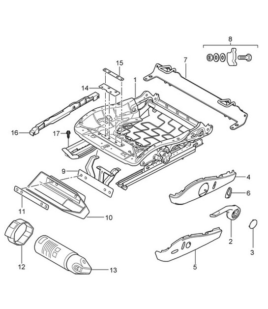 Diagram 817-023 Porsche 944 Turbo 2.5L 8V 1985-88 