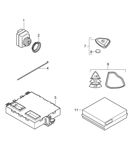 Diagram 901-004 Porsche Boxster 986 2.7L 2003-04 Electrical equipment