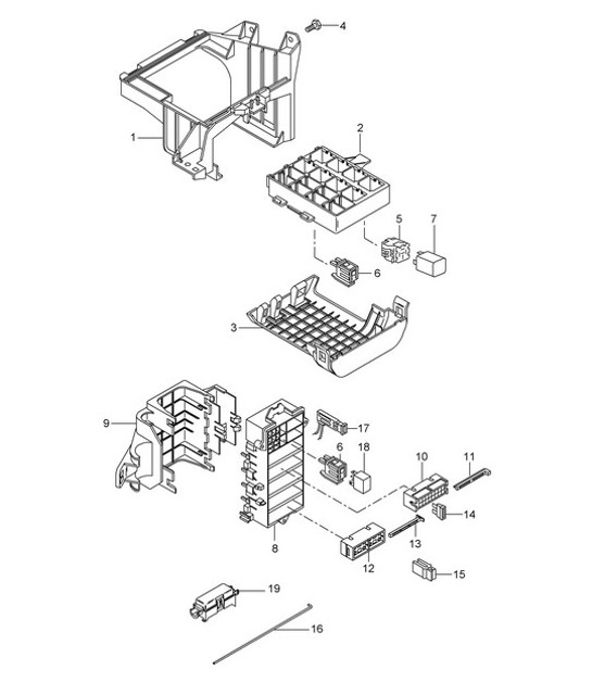 Diagram 902-000 Porsche 997 (911) MK1 2005-2008 Electrical equipment