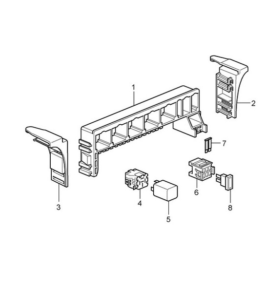 Diagram 902-001 Porsche Cayman 718C (982C) 2017>> Electrical equipment