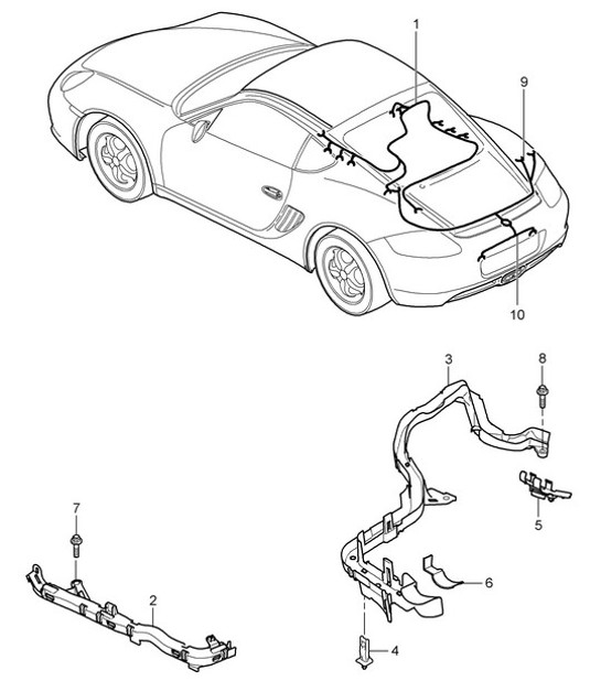 Diagram 902-020 Porsche 997 (911) MK1 2005-2008 Electrical equipment