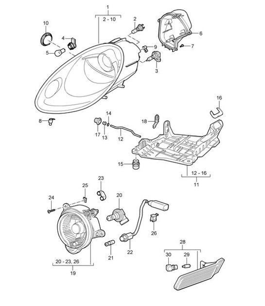 Diagram 905-000 Porsche 992 (911) MK2 2024>> 