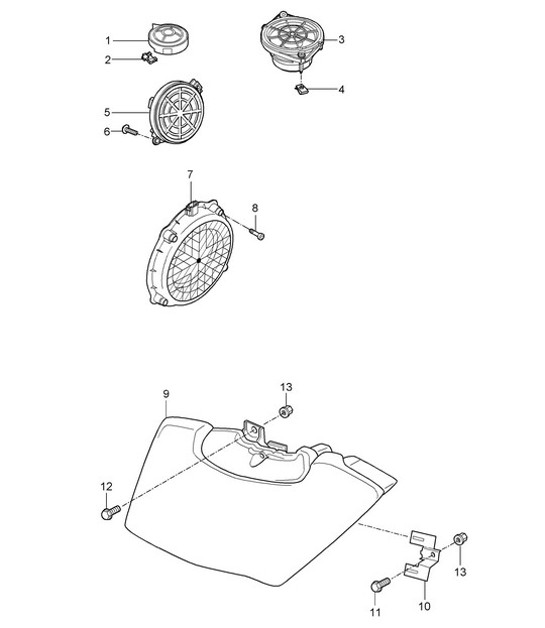 Diagram 911-005 Porsche Macan (95B) MK1 (2014-2018) Electrical equipment