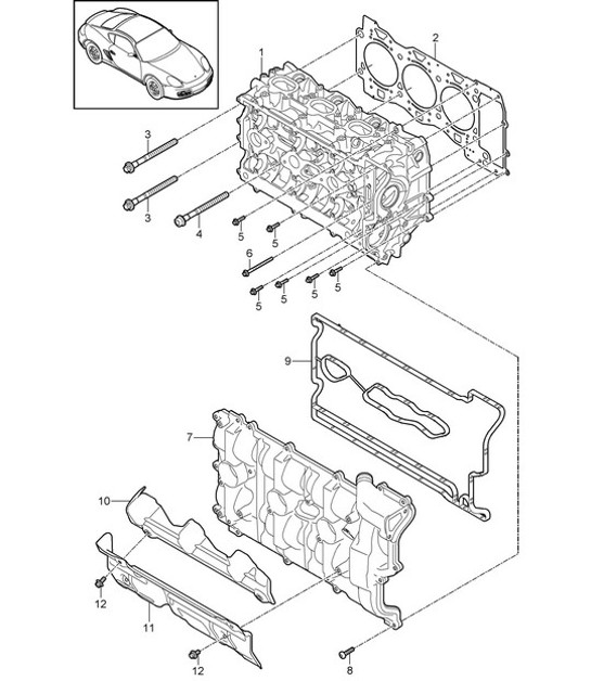 Diagram 103-000 Porsche Macan (95B) MK1 (2014-2018) Engine
