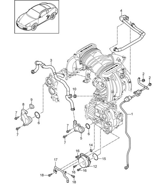 Diagram 104-010 Porsche Macan (95B) MK1 (2014-2018) Engine