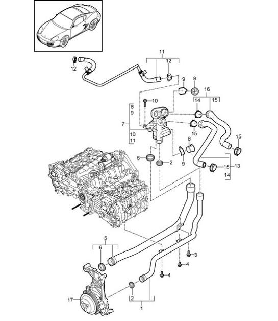 Diagram 105-005 Porsche Boxster Spyder 3.8L 2016 Motor