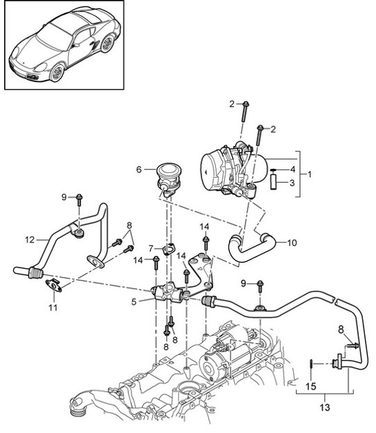 Diagram 108-005 Porsche 944 Turbo 2.5L 8V 1985-88 
