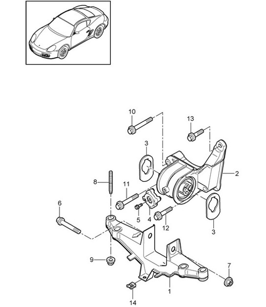 Diagram 109-000 Porsche Cayman 718C (982C) 2017>> Engine