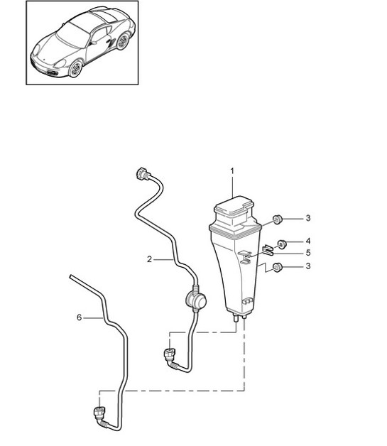 Diagram 201-020 Porsche Cayman 718C (982C) 2017>> Fuel System, Exhaust System