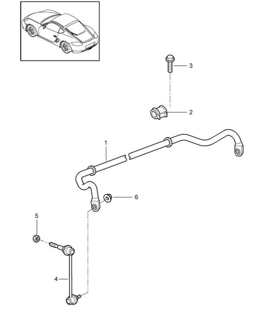 Diagram 402-005 Porsche Cayman 987C / 981C (2005-2016) Front Axle, Steering 