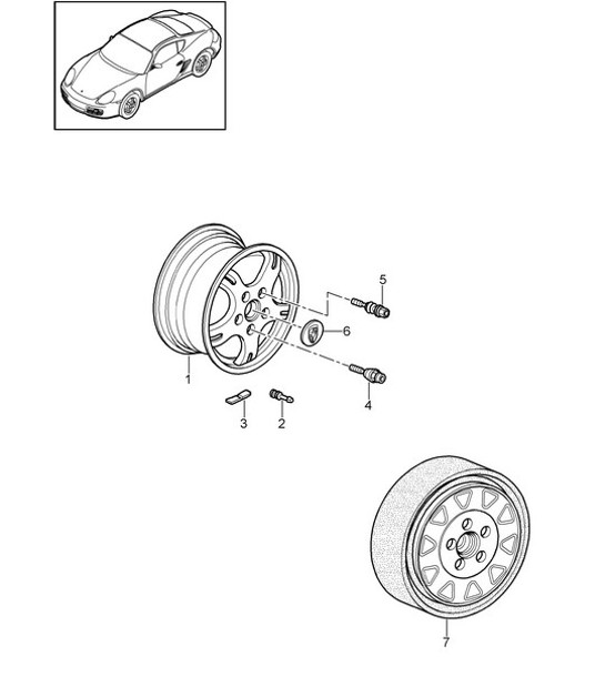 Diagram 601-000 Porsche Macan GTS Petrol 3.0L V6 360Bhp Wheels, Brakes
