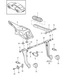 Hand Lever System, Pedal Cluster  Cayman 987C / 981C (2005-2016)