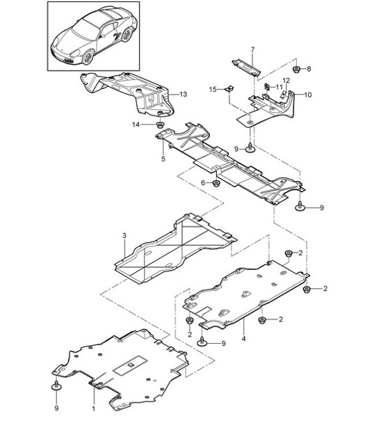 Diagram 801-070 Porsche Cayman 718C (982C) 2017>> Body