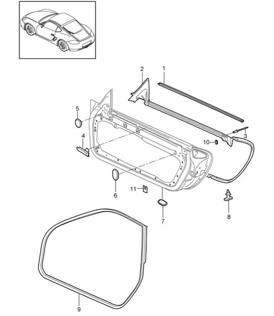 Diagram 804-010 Porsche Cayman 718C (982C) 2017>> Body