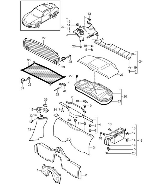 Diagram 807-005 Porsche Boxster 718 (982) 2017>> Body