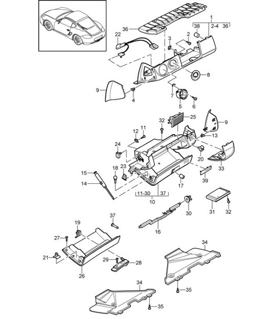 Diagram 809-003 Porsche Macan (95B) MK1 (2014-2018) Body