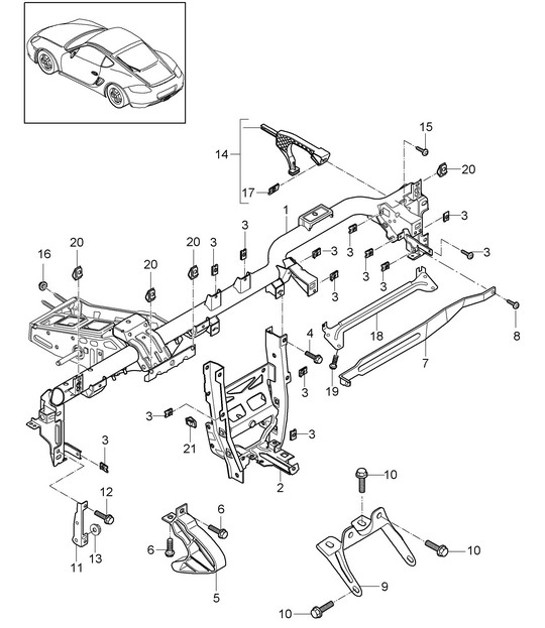 Diagram 809-004 Porsche 997 (911) MK2 2009-2012 Body