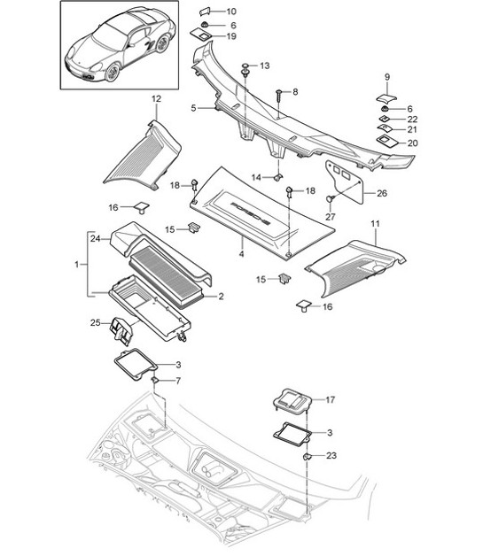 Diagram 813-020 Porsche Boxster GTS 718 4.0L Manual (400 Bhp) Body