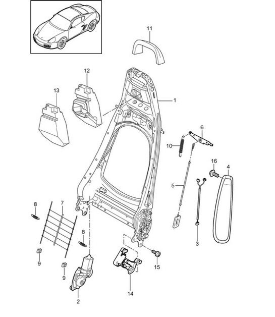 Diagram 817-021 Porsche Macan (95B) MK1 (2014-2018) Body