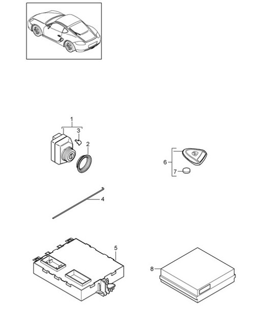 Diagram 901-004 Porsche Macan (95B) MK1 (2014-2018) Electrical equipment