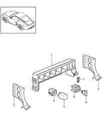 Central electrics / Rear end 987C.2 Cayman 2009-12