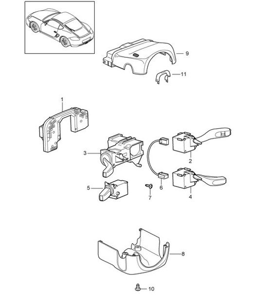 Diagram 903-010 Porsche Boxster 718 (982) 2017>> Electrical equipment